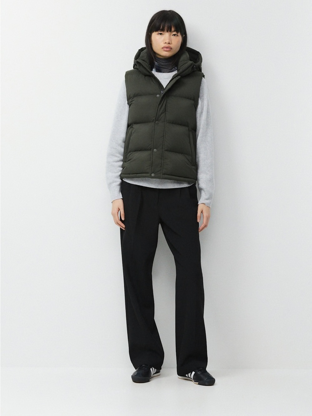 Aritzia The Super Puff Vest in Flint Green/Size XS
